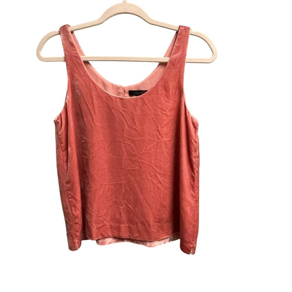 J. Crew Velour Tank Blouse Size XS Coral Pink